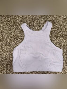 Women’s Lululemon purple ribbed sports high neck sports bra XS